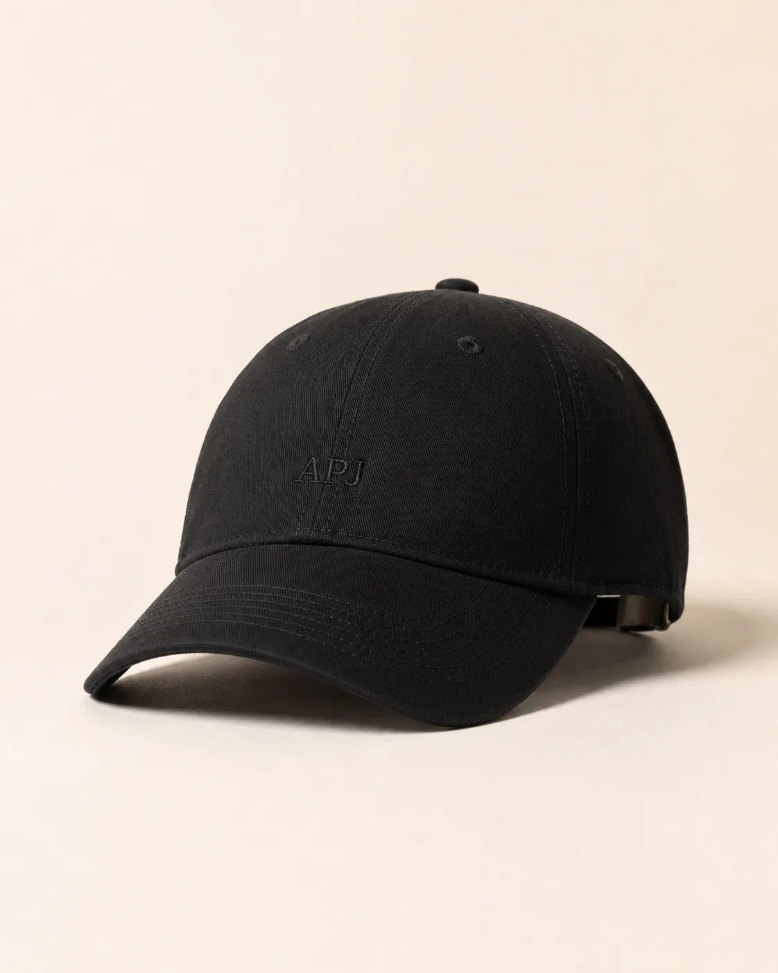 APJ Embroidered Cap in Black